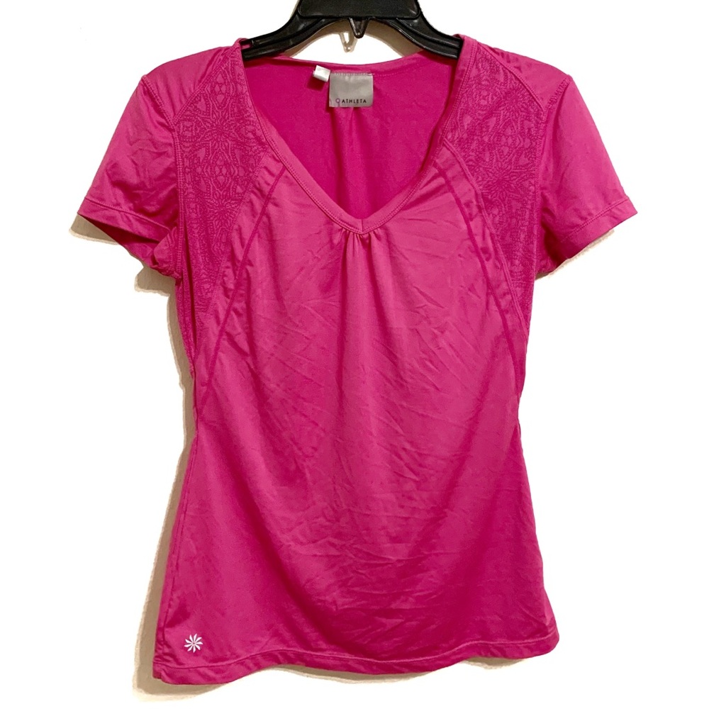 Athleta V Neck Short Sleeve Athletic Top